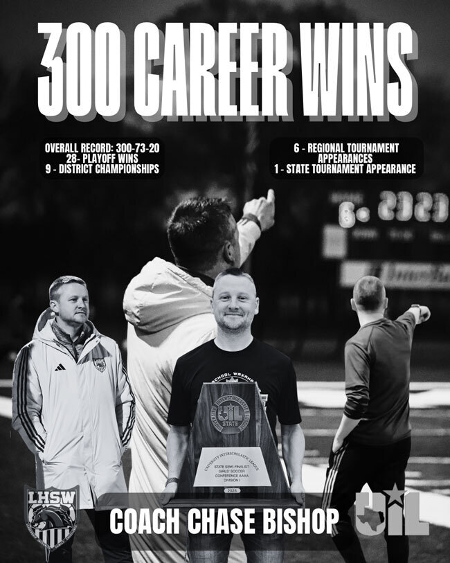 Life High School Waxahachie Soccer Coach Chase Bishop Achieves 300th UIL Win